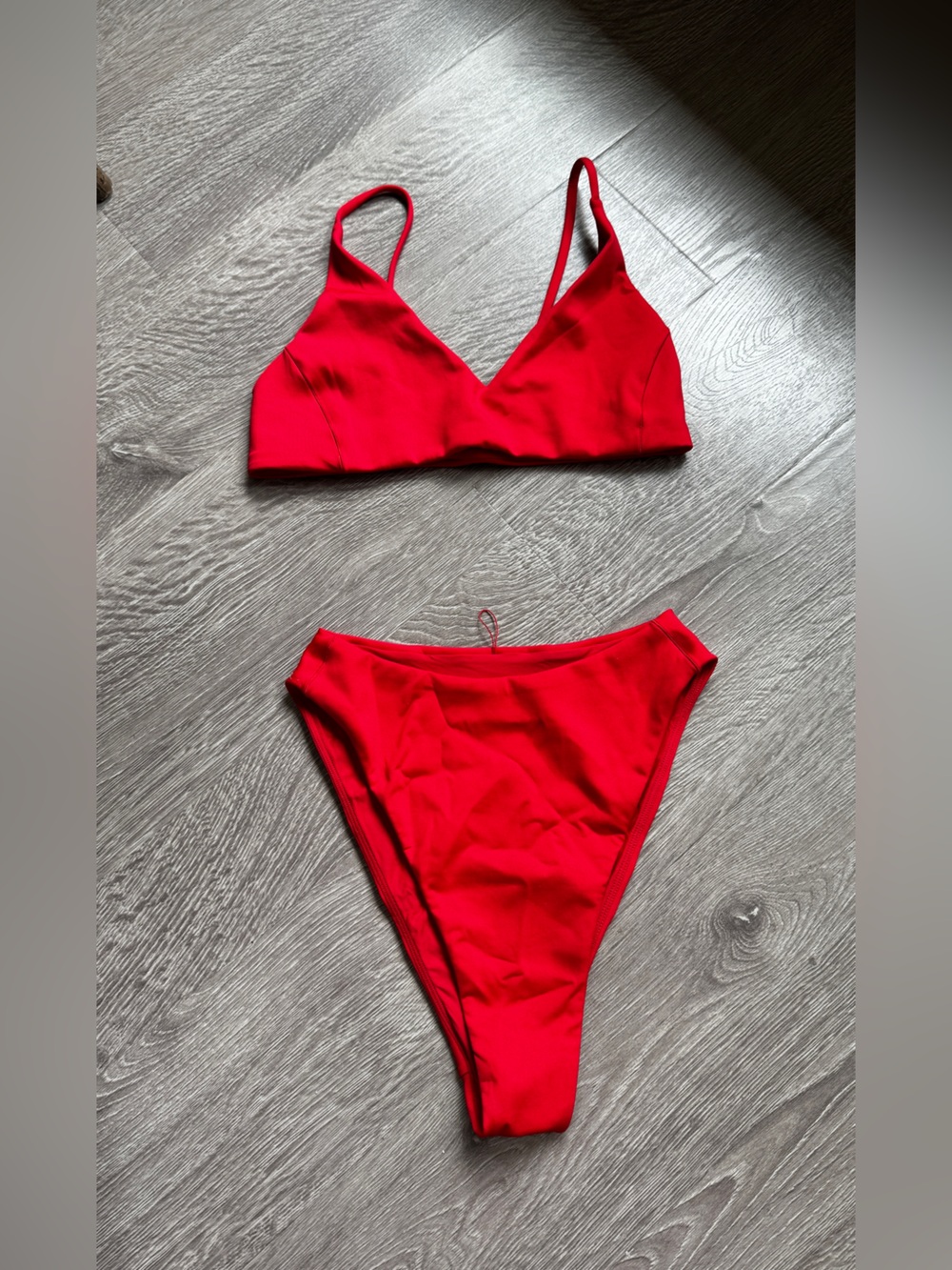 Left on Friday Red Two-Piece Bikini Set - size M